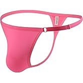 MuscleMate Men's Thong Bikini Underwear, Hot Men's Thong G-String T-Back Underwear, Adjustable Size.
