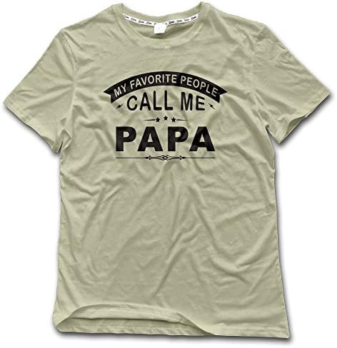 Favorite People Call Me Papa Grandpa Adult Humorous Novelty Graphic Satire Funny T-shirt Natural XXX-Large