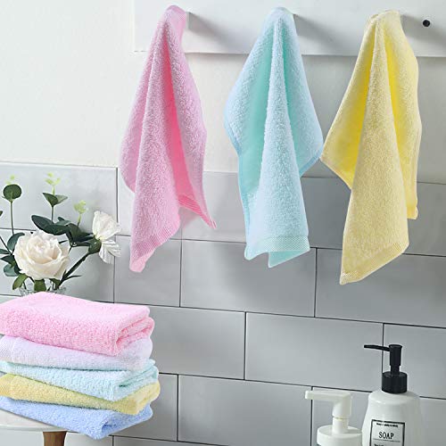 Yoofoss Washcloths Bamboo Face Towel Hand Cloth Set 10-Pack for Bathroom-Hotel-Spa-Kitchen Multi-Purpose, Ultra Soft, Absorbent, 12" x 12" - Thumbnail 4