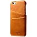 FlyHawk iPhone 6/6S Wallet Phone Case, Slim Leather Back Case Cover with Credit Card Holder Khaki Case