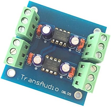 Qianson Unbalanced to Balanced Output Stereo Converter Board Low distortion DRV134PA x2