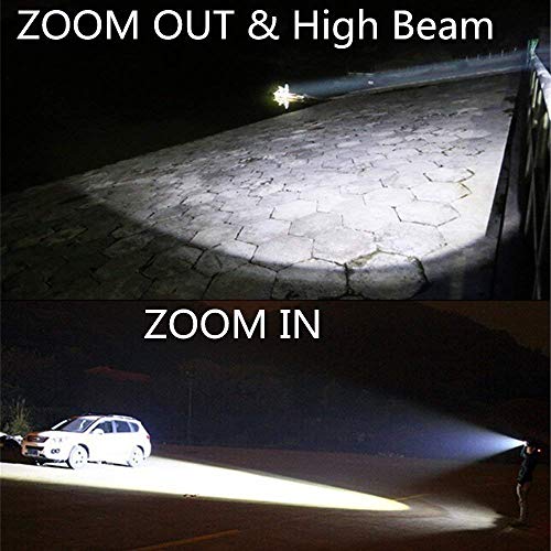 LED Headlamp 5000 Lumen Zoomable Super Bright,Headlight Bicycle Flashlight,4 Modes,Adjustable,Micro usb charging port Rechargeable 18650 Battery Batteries & Dual Smart Charger (Golden-RJ-3t-5000)