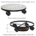 2 Pack 14″ Metal Plant Caddy Heavy Duty Iron Potted Plant Stand With Wheels Round Flower Pot Rack on Rollers Dolly Holder on Wheels Indoor Outdoor Planter Trolley Casters Rolling Tray Coaster Blackthumb 4