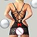 Littleice Women Sexy Underwear Ladies Girls Sexy Bow Lace Racy Underwear Spice Suit Temptation Sleepwear (Red)