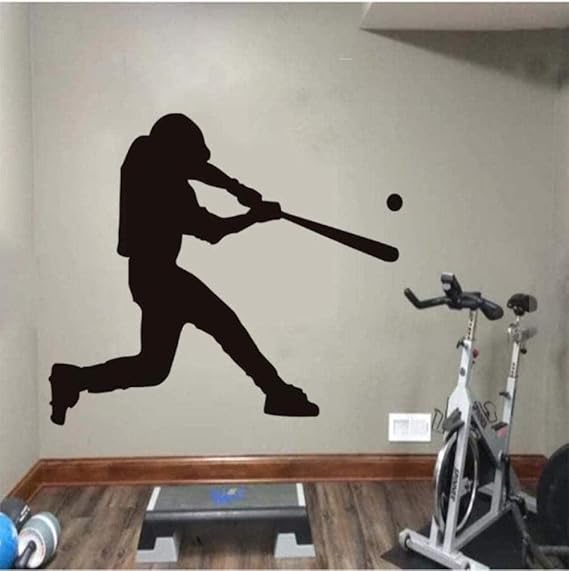 SMSDAMAI Hombre Jugando béisbol Deporte calcomanías Vinilo Pegatina de