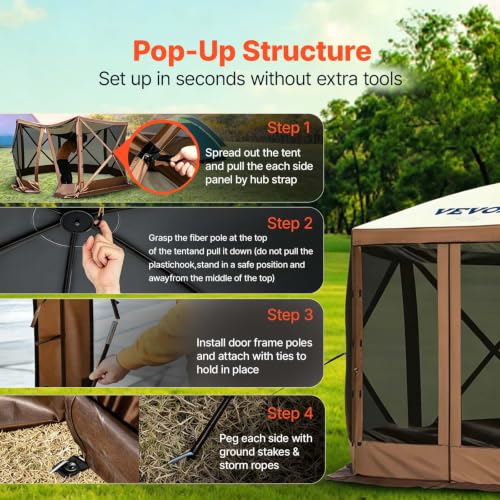 VEVOR 12x12 Pop-Up Screen Gazebo Review: Portable Camping Shelter with Wind Cloths image 29