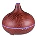 VicTsing 300ml Essential Oil Diffuser, Wood Grain Ultrasonic Aroma Cool Mist Humidifier for Office Home Bedroom Study Yoga Spa (Reddish Brown)