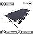 Tough Outdoors Evergreen Camping Cot XL - Cots for Sleeping - Foldable Camping Beds for Adults - XL 2 Person Portable Folding Bed - 300 lbs (136 kg) Capacity - 83” x 32” (211 x 81 cm) - Dark Gray