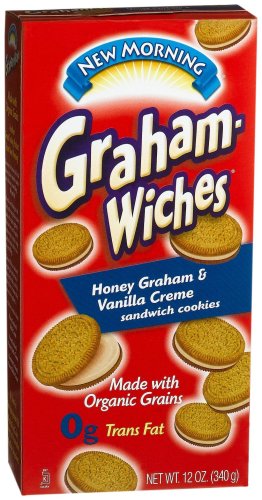 UPC 075940303047, New Morning Graham-Wiches, Honey Graham &amp; Vanilla Creme Sandwich Cookies, 12-Ounce Box (Pack of 12)