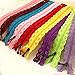 Famixyal Novelty 50 pcs 3# Full Length 24cm 9 inch DIY Nylon Coil Flower Zipper Lace Zippers for DIY Sewing Tailor Craft Bed Bag (50 pcs Lace Zipper)