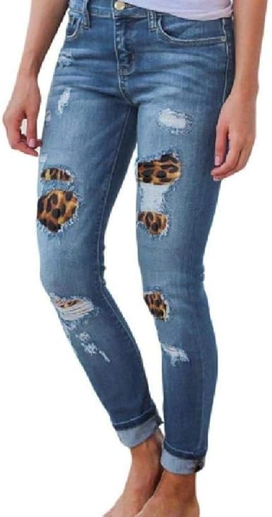 patchwork skinny jeans womens