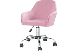 OTRIEK Velvet Swivel Armrest Curved Back Cover, Home Office Desk Chair Covers, Stretch Wingback Dining Chair Cover Protector, for Vanity Living Room,H,1pack