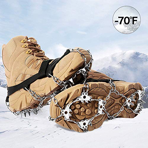 EnergeticSky 24 Spikes Crampons Ice Cleats Traction Snow Grips for