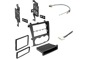 American International Single or Double DIN Radio Dash Kit for Nissan Altima Sedan or Coupe (2007-2012) with Antenna Adapter 