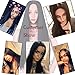AISI HAIR Straight Long Black Wig Middle Part Synthetic Hair Natural Looking Full Wig Heat Resistant Fiber Wigs for Black Women