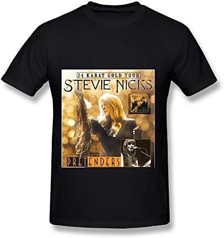Stevie Nicks 24 Karat Gold Tour With Pretenders Black T Shirt For Men