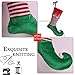 Teresa's Collection 23 Inch Delightful Elf Christmas Stocking with Striped Decorative Corduroy, Themed with Tree Skirt (Not Included)