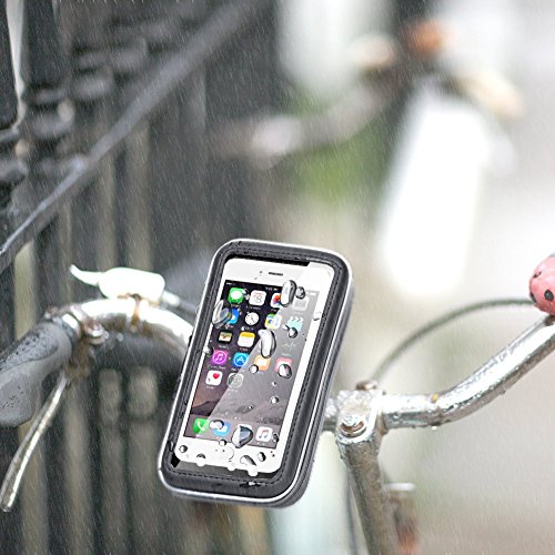 Universal Bicycle, Bike Phone Mount - Holder - Water Resistant Pouch Holster Cover Case with 360 Degrees Rotatable - Fits iPhone, Samsung and other Android Smartphones