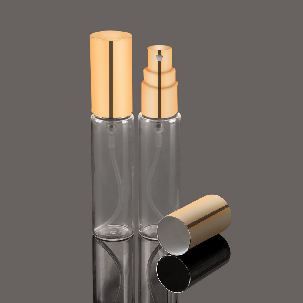 SHiZAK 10pcs 10ml Atomizer Glass Bottle Empty Liquid Containers Transparent Glass Portable Refillable Perfume Spray Bottle for Cosmetic Toiletries, Travel Party Portable Makeup Tool