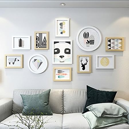 Foto Wand Dekoration Wohnzimmer Schlafzimmer Modernen Minimalistischen Kreative Bilderrahmen Wand Kombination Schwarze Und Weisse Original Hu Amazon De Kuche Haushalt