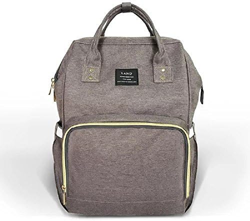 HaDlin Diaper Bags Backpack Multi-function Waterproof Nappy Bag for Large Capacity with Insulated Pockets (Gray)