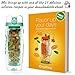 Hydracy Fruit Infuser Water Bottle - 32 oz Sports Bottle - Insulating Sleeve, Time Marker & Full Length Infusion Rod + 27 Fruit Infused Water Recipes eBook Gift - Aqua Green