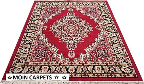 Moin Carpets Soft Floral Carpet for Living Room and Bedroom and Home 5 x 7 Feet Red