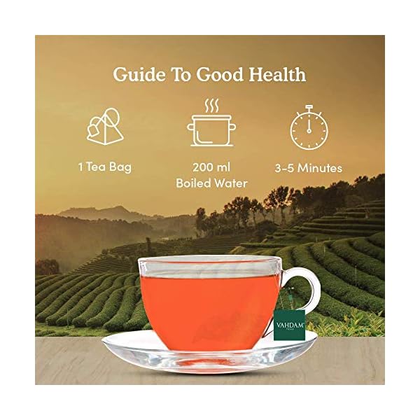VAHDAM, Darjeeling Schwarz Tee (100 Teebeutel) Mittleres Koffein Tee | 100% Reine Unvermischte Darjeeling Teebeutel Aus Indien | Brau HeiÃ, Eis oder Kombucha Tee – Bild 8