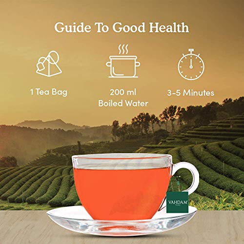 VAHDAM, Darjeeling Schwarz Tee (100 Teebeutel) Mittleres Koffein Tee | 100% Reine Unvermischte Darjeeling Teebeutel Aus Indien | Brau HeiÃ, Eis oder Kombucha Tee – Bild 8