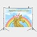 Fanghui Backdrops Photography Photo Studio Background Photographic Happy Birthday Material Vinyl 7x5ft Unicorn