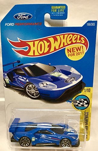 Hot Wheels 2017 HW Speed Graphics 2016 Ford GT Race 166/365, Blue