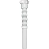 Plumb Pak PP812-5 Flex 'N Fix Extension Tube, 9" x 1-1/4" Inlet, 1-1/4" x 9", White