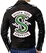 RLW Riverdale Jughead Jones Southside Serpents Leather Jacket (Black, XX-Large)