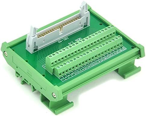 Electronics-Salon IDC-40 DIN Rail Mounted Interface Module, Breakout Board, Terminal Block.
