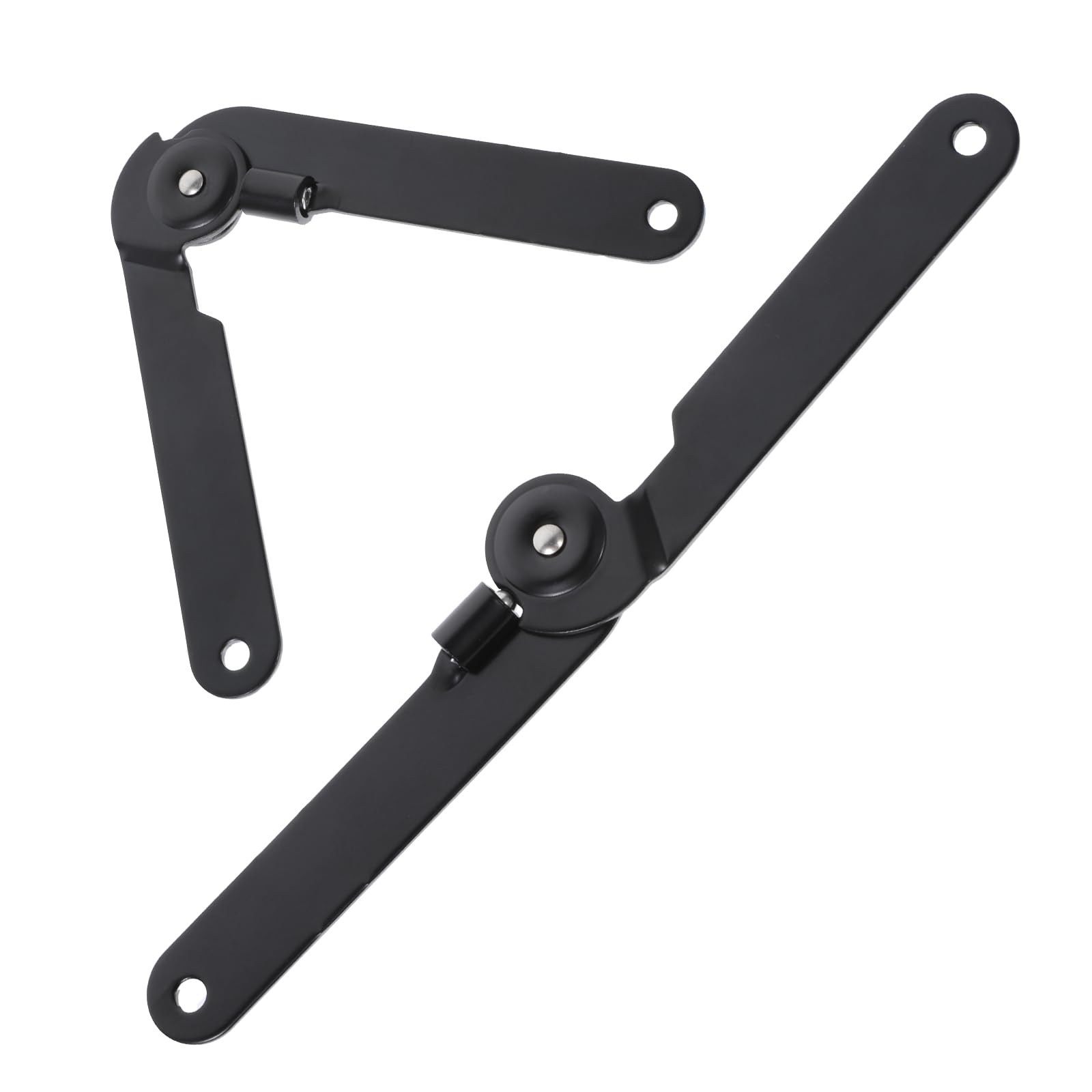 Photo 1 of 2 PCS 180 Degree Lid Support Hinge Black Rotatable Folding Hinges Heavy Duty Locking Hinges for Furniture Cabinet Door Box Cupboard Hardware Locks Box