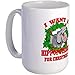 CafePress - Hippopotamus for Christmas Large Mug - Coffee Mug, Large 15 oz. White Coffee Cup