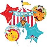 Fisher Price Happy Birthday Circus Animals Mylar Foil Balloon Bouquet Set