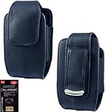 AT&T Samsung a157 Vertical Leather Case with Swivel Belt Clip and Magnetic Closure. Comes with Antenna Booster.