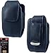 AT&T ZTE Z331 & Z221 Vertical Leather Case with Swivel Belt Clip and Magnetic Closure. Comes with Antenna Booster.