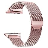 GEEP Compatible for Apple Watch Band 38mm 40mm Milanese Loop for iwatch Band Series 2 3 4 Rose Gold