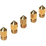 Kamo 5PCS 3D Printer 0.4mm Extruder Brass Nozzle Print Head for MK8 1.75mm ABS PLA Printer