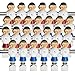 Brybelly Old-Style Foosball Men with Hardware (Set of 26), Red and Blue