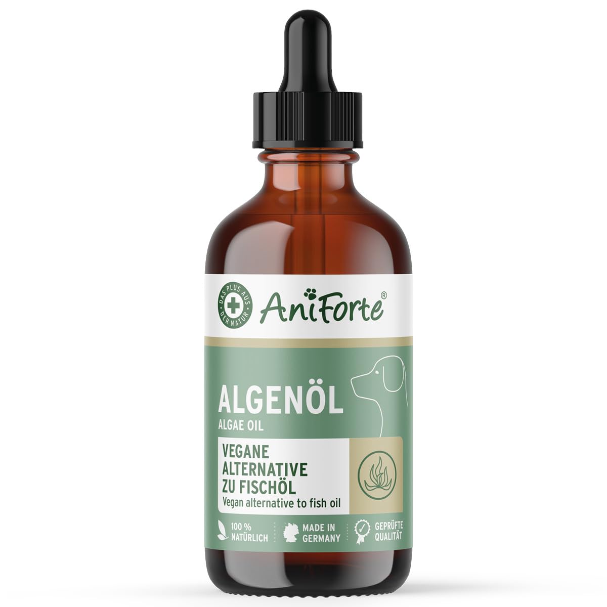 AniForte Algae Oil for dogs & cats 50 ml – Highly concentrated, vegan omega-3 oil to support joints, metabolism, skin & coat