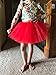 Simplicity Toddler Tutus for Girls - Red Princess Ballet Dress Up Skirt, 2-5 Years