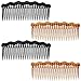 4 Pcs Plastic French Twist Comb Side Hair Combs with 24 Teeth Hair Comb Hair Clip Combs for Fine Hair