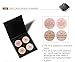 Tanali Contour Highlighter Powder Palette -4 Color Matte Glitter Foundation Face Makeup Compact Set (#2)