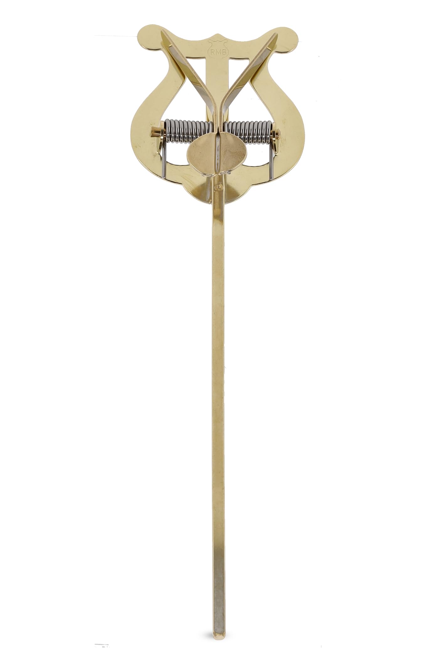 GEWA Marching Music Holder - Brass - Small Lyra - 2 Pushers - Stem Length 14 cm