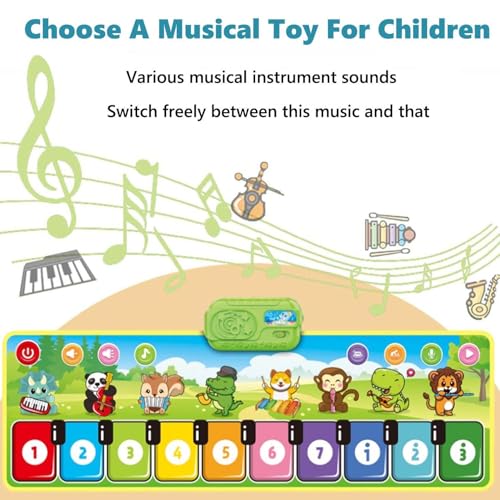 Tapete Musical Infantil Crianças Bebe Tapete Musical Antiderrapante 8 Timbres