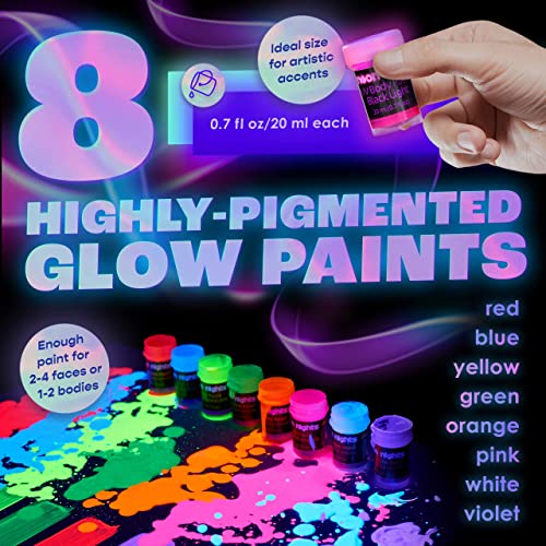 Neon Nights UV Body Paint Set Blacklight Glow Makeup Kit