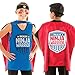 American Ninja Warrior Costume Set – Deluxe Version - Headband, Blue Jersey, Face Paint, Reversible Cape